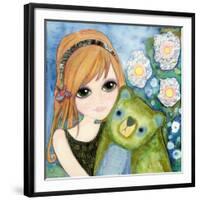 Big Eyed Girl Fast Friends-Wyanne-Framed Giclee Print