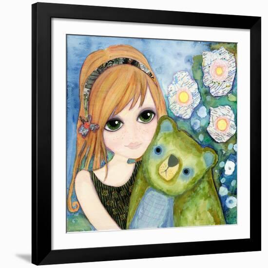 Big Eyed Girl Fast Friends-Wyanne-Framed Giclee Print