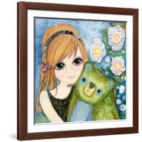 Big Eyed Girl Fast Friends-Wyanne-Framed Giclee Print