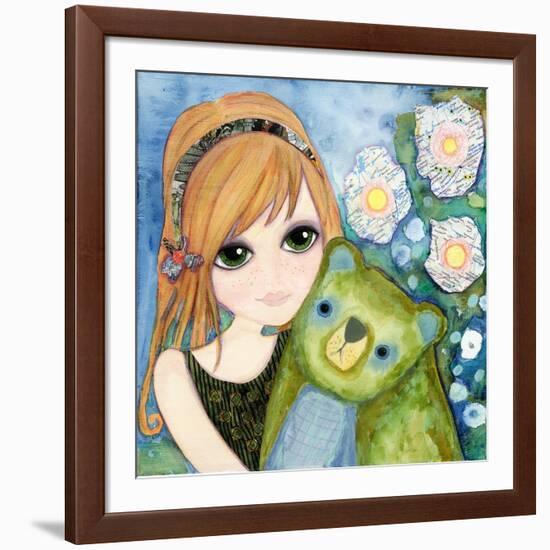 Big Eyed Girl Fast Friends-Wyanne-Framed Giclee Print