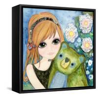 Big Eyed Girl Fast Friends-Wyanne-Framed Stretched Canvas