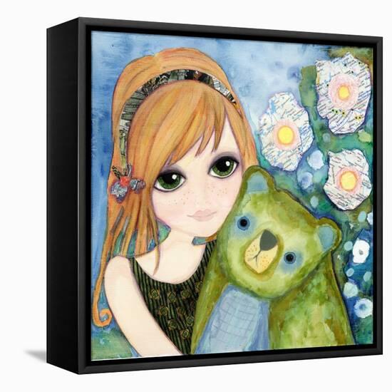 Big Eyed Girl Fast Friends-Wyanne-Framed Stretched Canvas