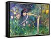 Big Eyed Girl Forbidden Flowers-Wyanne-Framed Stretched Canvas