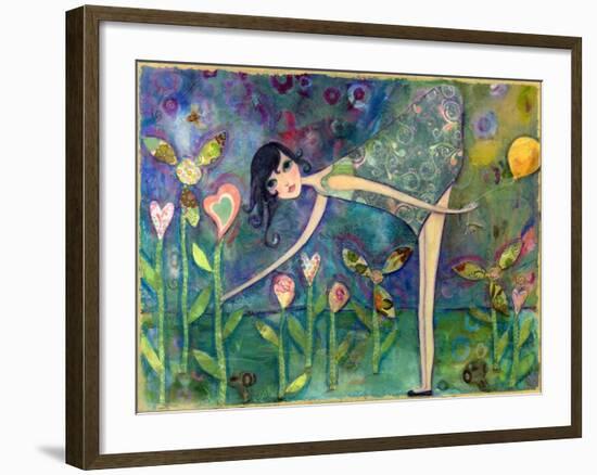 Big Eyed Girl Forbidden Flowers-Wyanne-Framed Giclee Print