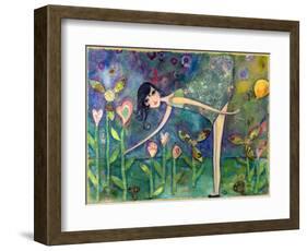 Big Eyed Girl Forbidden Flowers-Wyanne-Framed Giclee Print