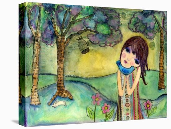 Big Eyed Girl Free to Love-Wyanne-Stretched Canvas
