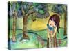 Big Eyed Girl Free to Love-Wyanne-Stretched Canvas