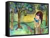 Big Eyed Girl Free to Love-Wyanne-Framed Stretched Canvas