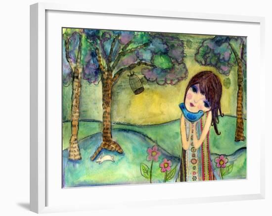 Big Eyed Girl Free to Love-Wyanne-Framed Giclee Print