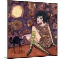 Big Eyed Girl Full Moon-Wyanne-Mounted Giclee Print