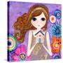 Big Eyed Girl Home Is Where Your Heart Is-Wyanne-Stretched Canvas