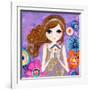 Big Eyed Girl Home Is Where Your Heart Is-Wyanne-Framed Giclee Print