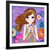 Big Eyed Girl Home Is Where Your Heart Is-Wyanne-Framed Giclee Print