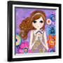 Big Eyed Girl Home Is Where Your Heart Is-Wyanne-Framed Giclee Print