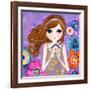 Big Eyed Girl Home Is Where Your Heart Is-Wyanne-Framed Giclee Print