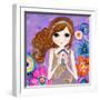 Big Eyed Girl Home Is Where Your Heart Is-Wyanne-Framed Giclee Print