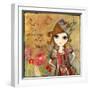 Big Eyed Girl I Am the Queen (With Words)-Wyanne-Framed Giclee Print