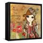 Big Eyed Girl I Am the Queen (With Words)-Wyanne-Framed Stretched Canvas
