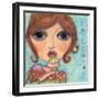 Big Eyed Girl Ice Cream Cone-Wyanne-Framed Giclee Print