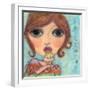 Big Eyed Girl Ice Cream Cone-Wyanne-Framed Giclee Print