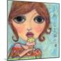 Big Eyed Girl Ice Cream Cone-Wyanne-Mounted Giclee Print