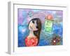 Big Eyed Girl Indulge Your Soul-Wyanne-Framed Giclee Print