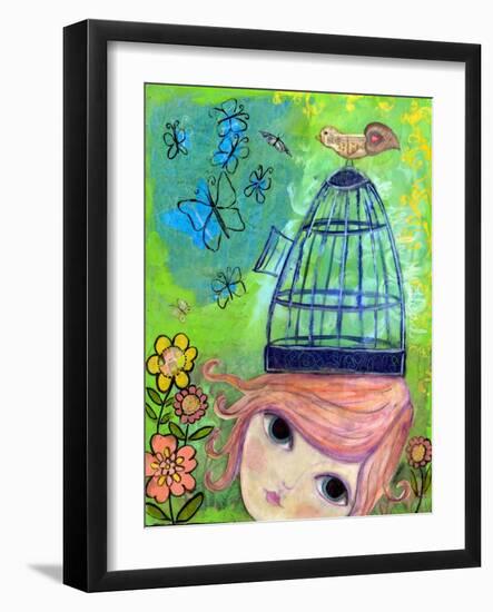 Big Eyed Girl it's All in My Head-Wyanne-Framed Giclee Print