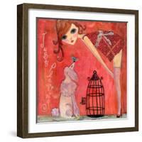 Big Eyed Girl Just Playing-Wyanne-Framed Giclee Print