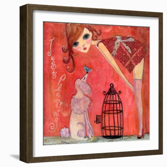 Big Eyed Girl Just Playing-Wyanne-Framed Giclee Print