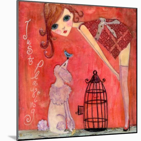 Big Eyed Girl Just Playing-Wyanne-Mounted Giclee Print