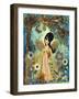 Big Eyed Girl Keeping Each Other Company-Wyanne-Framed Giclee Print