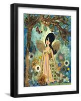 Big Eyed Girl Keeping Each Other Company-Wyanne-Framed Giclee Print