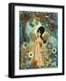 Big Eyed Girl Keeping Each Other Company-Wyanne-Framed Giclee Print