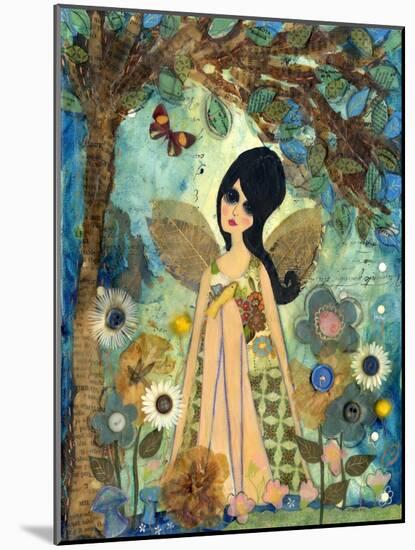 Big Eyed Girl Keeping Each Other Company-Wyanne-Mounted Giclee Print