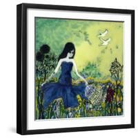 Big Eyed Girl Letting Go-Wyanne-Framed Giclee Print