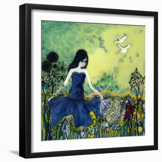 Big Eyed Girl Letting Go-Wyanne-Framed Giclee Print