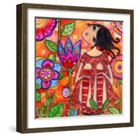 Big Eyed Girl Magic Flower Garden-Wyanne-Framed Giclee Print