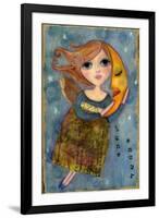 Big Eyed Girl Moon Love-Wyanne-Framed Giclee Print