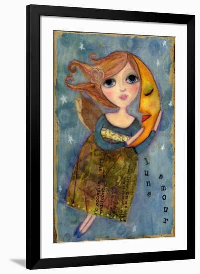 Big Eyed Girl Moon Love-Wyanne-Framed Giclee Print