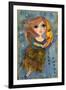 Big Eyed Girl Moon Love-Wyanne-Framed Giclee Print