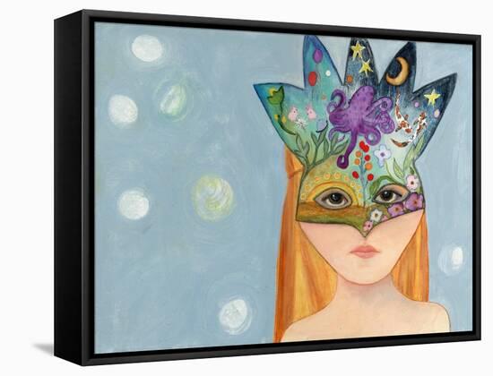 Big Eyed Girl No One Can Ever Know-Wyanne-Framed Stretched Canvas
