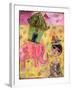 Big Eyed Girl Pink Elephant Circus-Wyanne-Framed Giclee Print