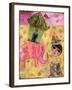 Big Eyed Girl Pink Elephant Circus-Wyanne-Framed Giclee Print