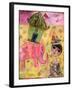 Big Eyed Girl Pink Elephant Circus-Wyanne-Framed Giclee Print