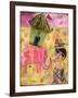 Big Eyed Girl Pink Elephant Circus-Wyanne-Framed Giclee Print