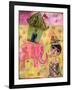 Big Eyed Girl Pink Elephant Circus-Wyanne-Framed Giclee Print