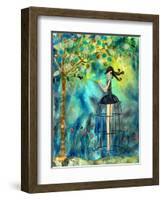 Big Eyed Girl Second Thoughts-Wyanne-Framed Giclee Print