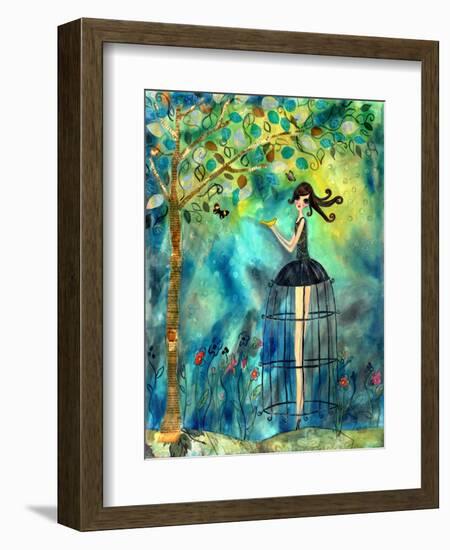 Big Eyed Girl Second Thoughts-Wyanne-Framed Giclee Print