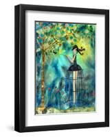 Big Eyed Girl Second Thoughts-Wyanne-Framed Giclee Print