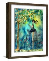 Big Eyed Girl Second Thoughts-Wyanne-Framed Giclee Print